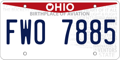 OH license plate FWO7885
