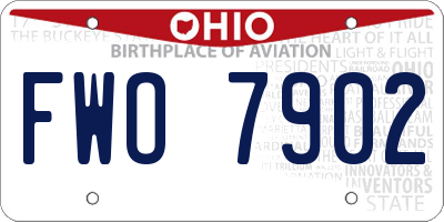 OH license plate FWO7902