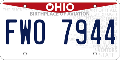 OH license plate FWO7944