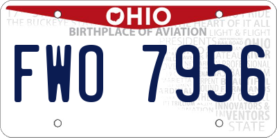 OH license plate FWO7956