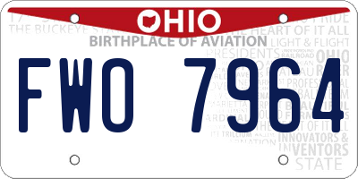 OH license plate FWO7964