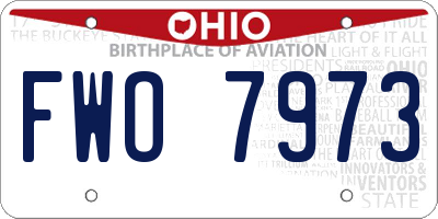 OH license plate FWO7973