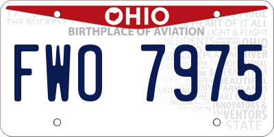 OH license plate FWO7975