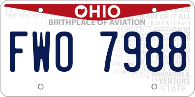 OH license plate FWO7988