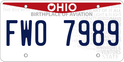 OH license plate FWO7989