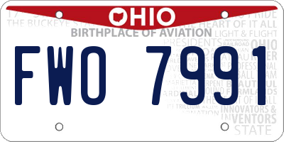 OH license plate FWO7991