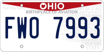 OH license plate FWO7993