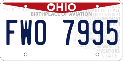 OH license plate FWO7995