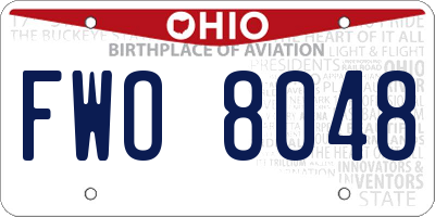 OH license plate FWO8048