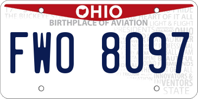 OH license plate FWO8097