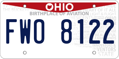 OH license plate FWO8122