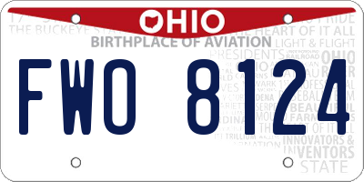 OH license plate FWO8124