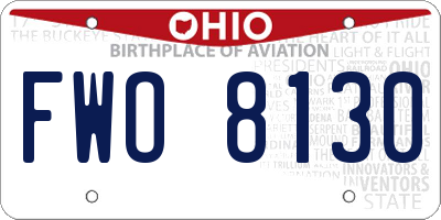 OH license plate FWO8130