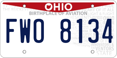 OH license plate FWO8134