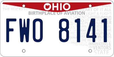 OH license plate FWO8141