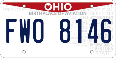 OH license plate FWO8146