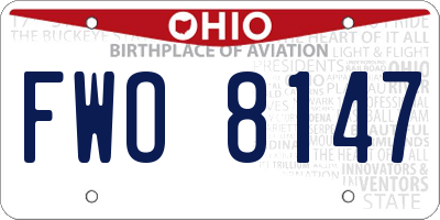 OH license plate FWO8147