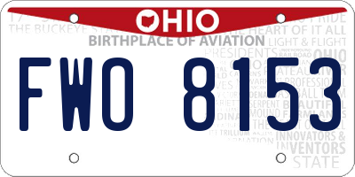 OH license plate FWO8153