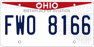 OH license plate FWO8166