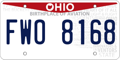 OH license plate FWO8168
