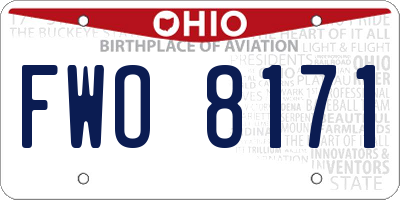 OH license plate FWO8171
