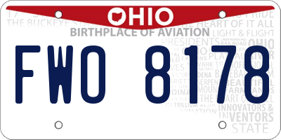OH license plate FWO8178