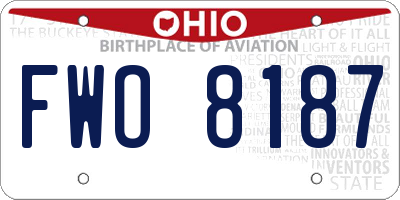 OH license plate FWO8187