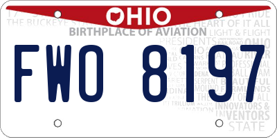 OH license plate FWO8197