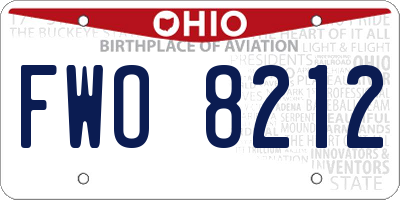 OH license plate FWO8212