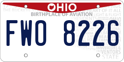 OH license plate FWO8226
