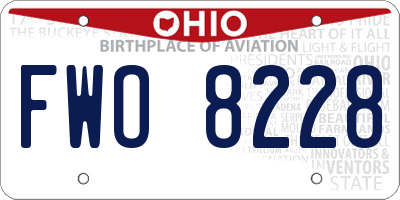 OH license plate FWO8228