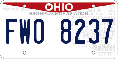 OH license plate FWO8237
