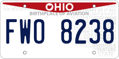 OH license plate FWO8238