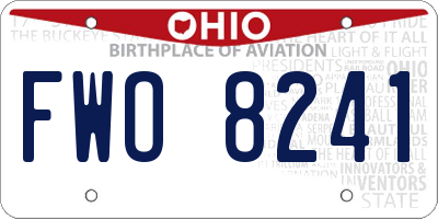 OH license plate FWO8241
