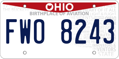 OH license plate FWO8243