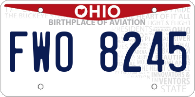 OH license plate FWO8245
