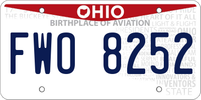 OH license plate FWO8252