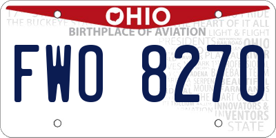 OH license plate FWO8270