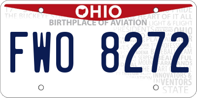 OH license plate FWO8272