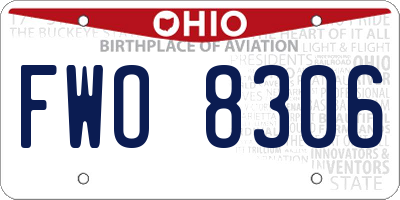 OH license plate FWO8306