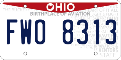 OH license plate FWO8313
