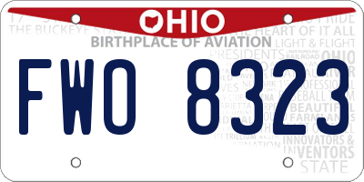 OH license plate FWO8323