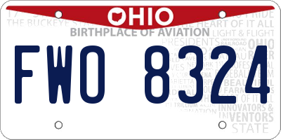 OH license plate FWO8324