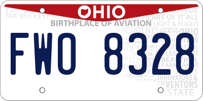 OH license plate FWO8328
