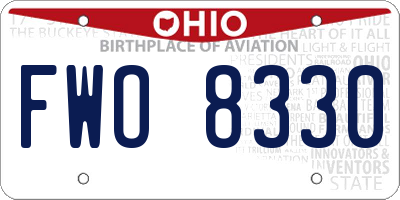 OH license plate FWO8330
