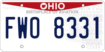 OH license plate FWO8331