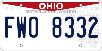 OH license plate FWO8332