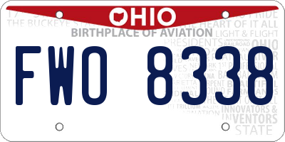 OH license plate FWO8338
