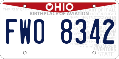 OH license plate FWO8342