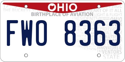 OH license plate FWO8363